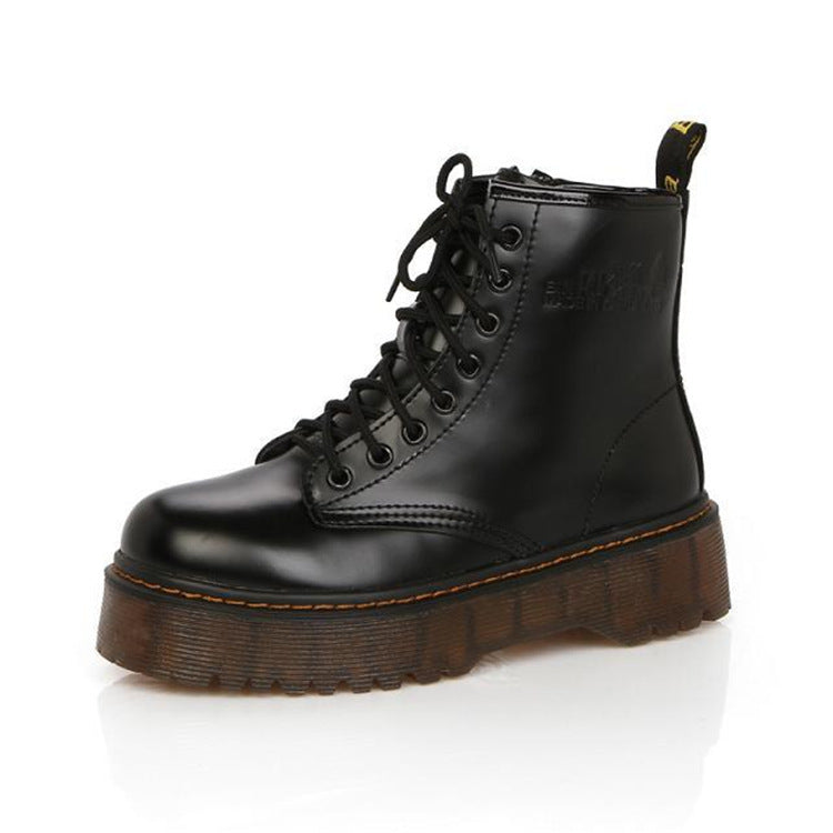 Chunky Combat Boots with Platform Sole
