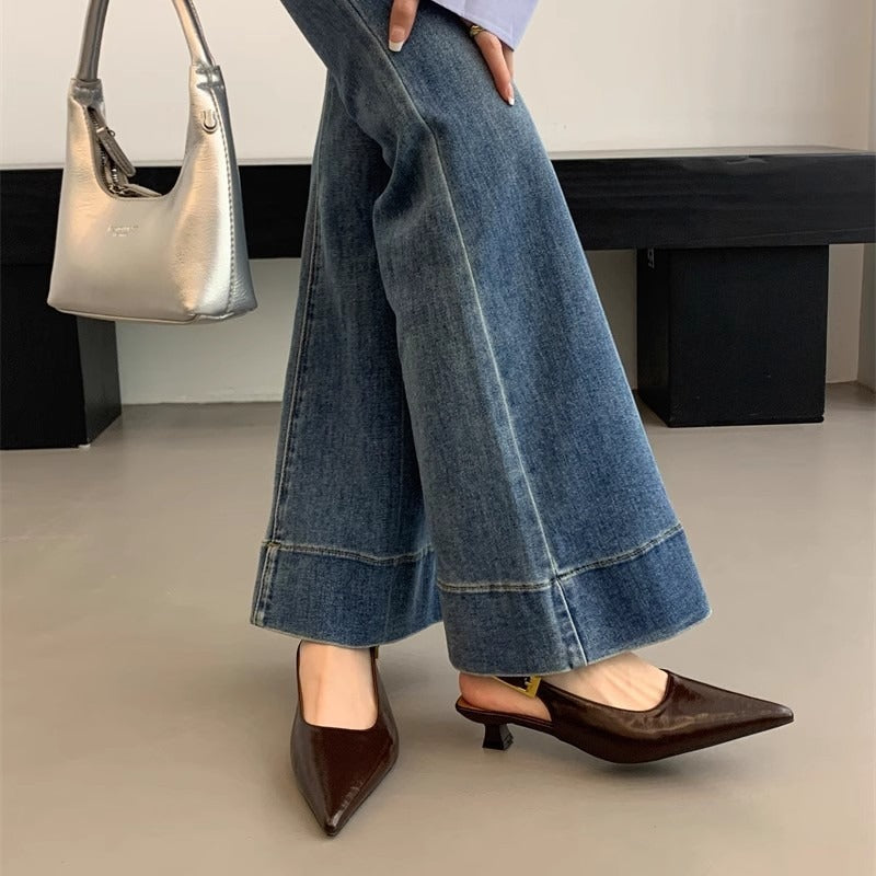 Elegant Slingback Pointed-Toe Heels