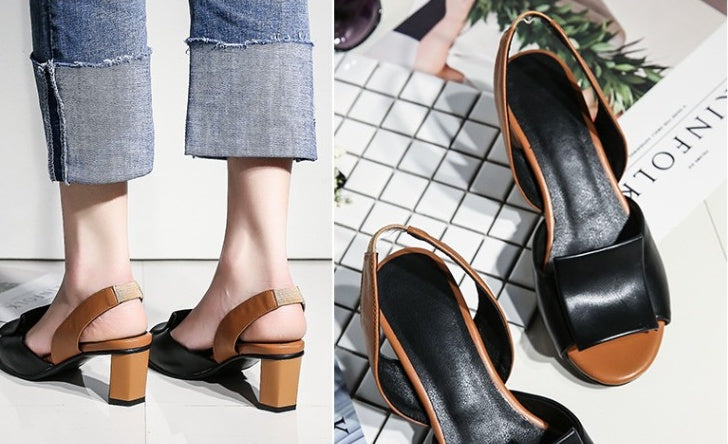 Modern Open-Toe Slingback Sandals