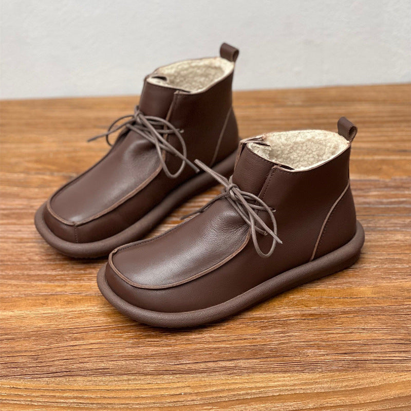 Women's Casual Lace-Up Ankle Boots