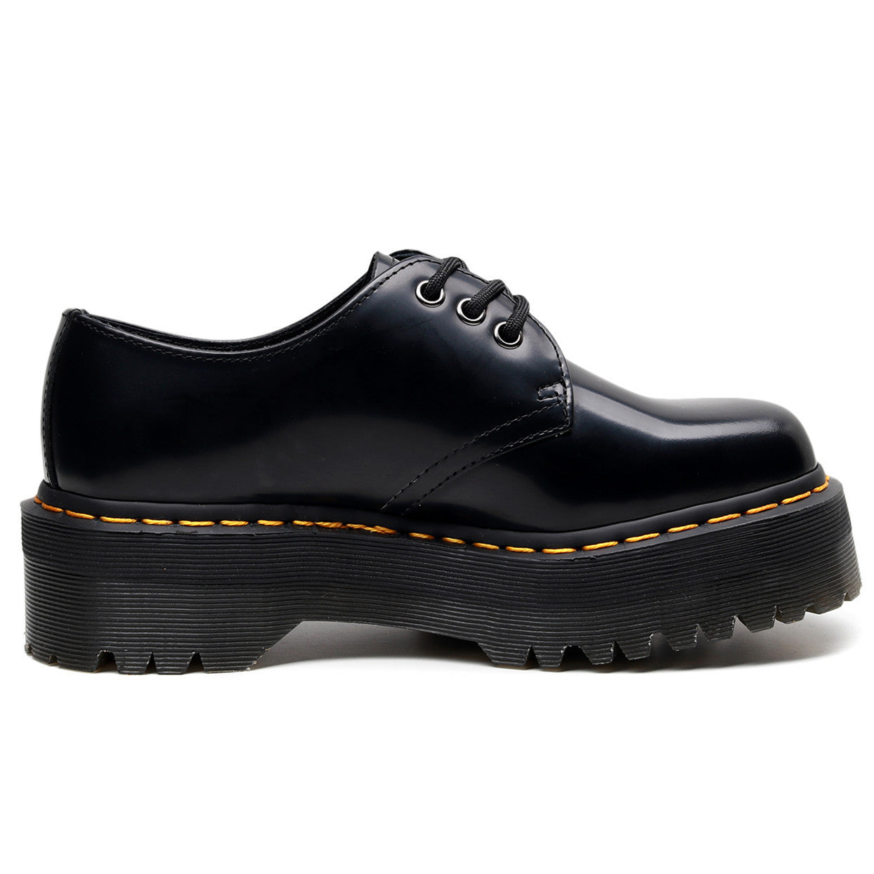 Leather Platform Lace-Up Shoes