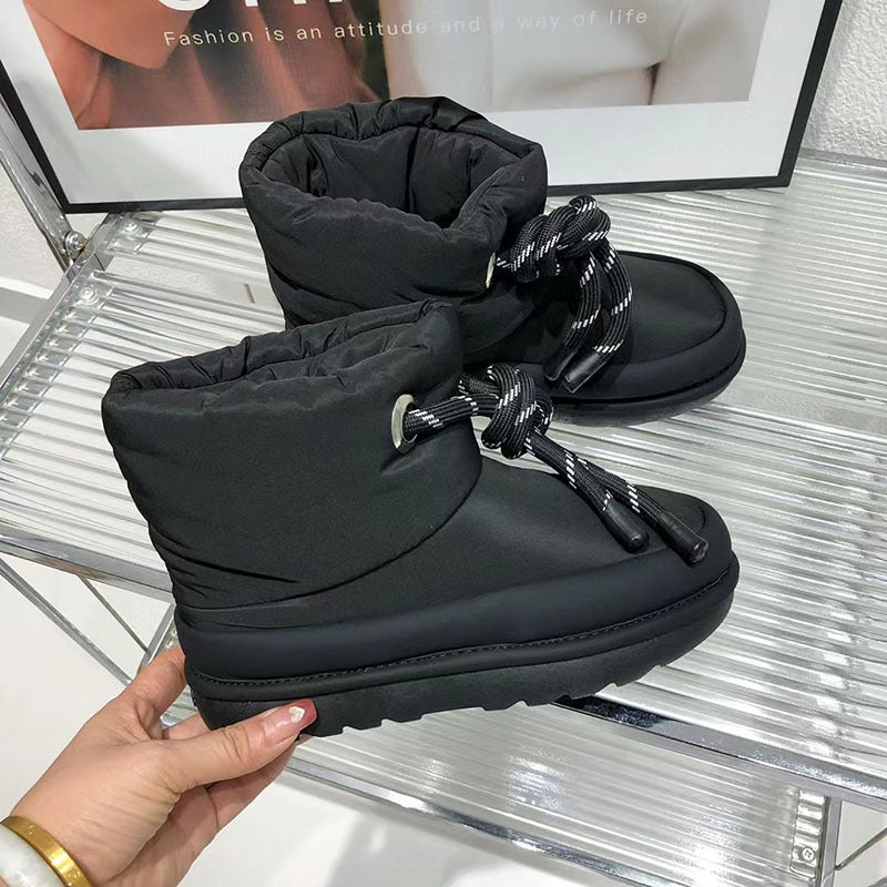 Winter Padded Boots โ Black, Brown & Silver