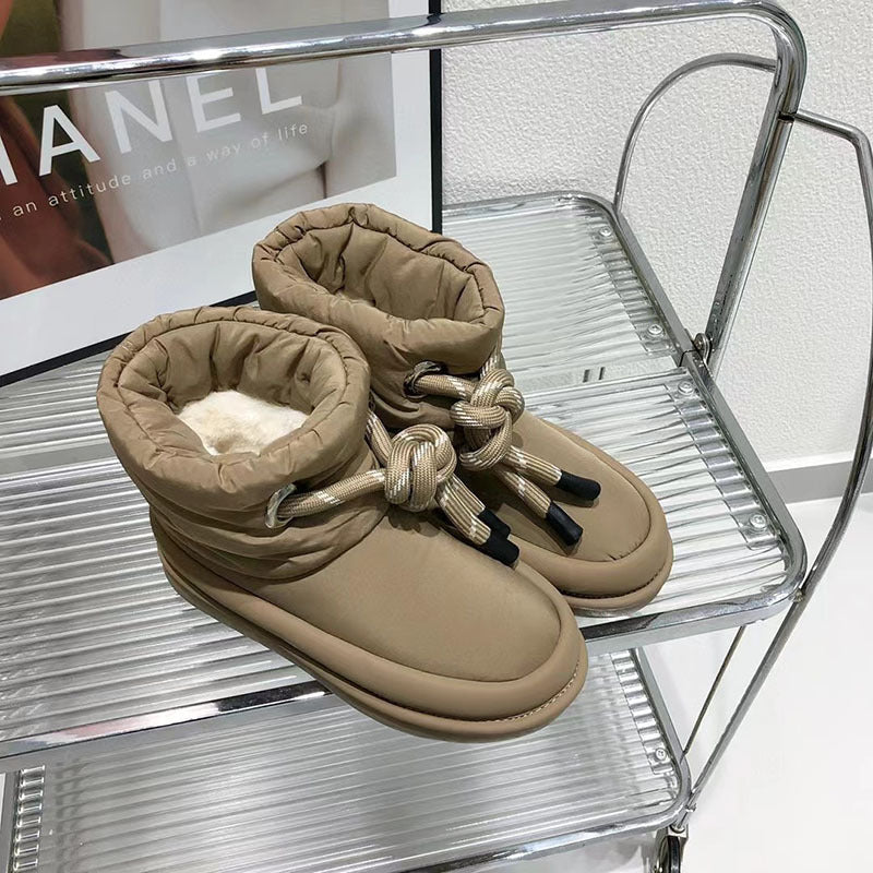 Winter Padded Boots โ Black, Brown & Silver