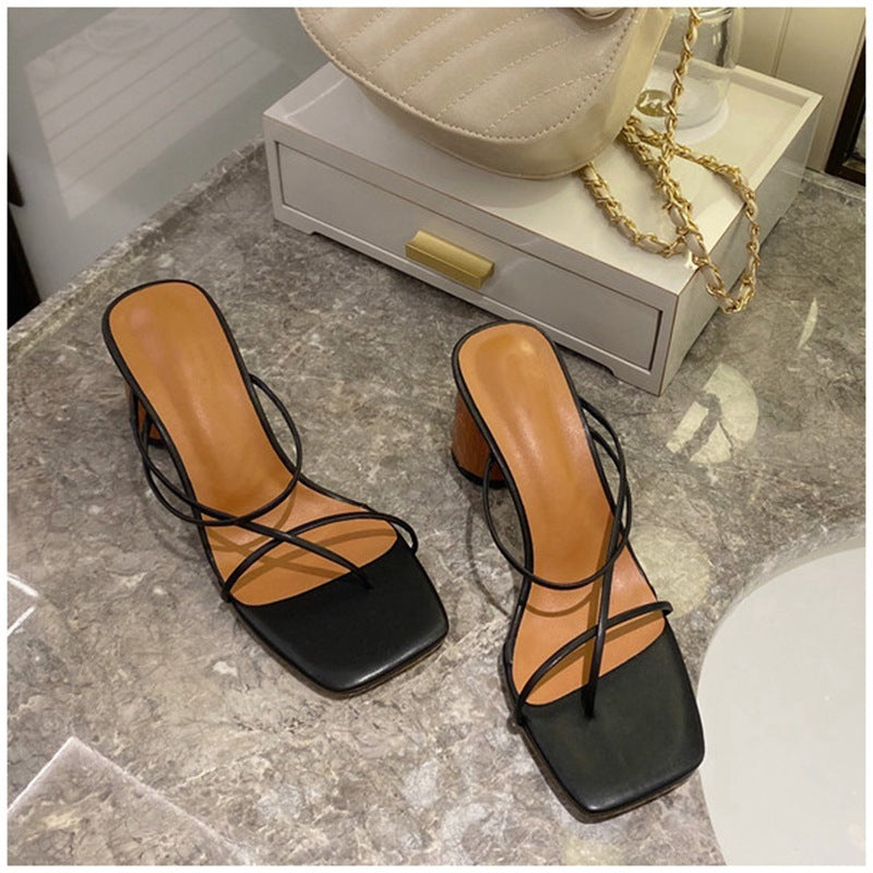 Minimalist Strappy High Heeled Sandals
