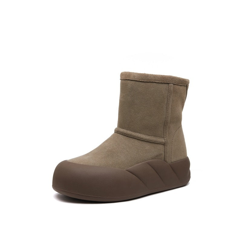 Cozy Winter Boots – Black & Khaki