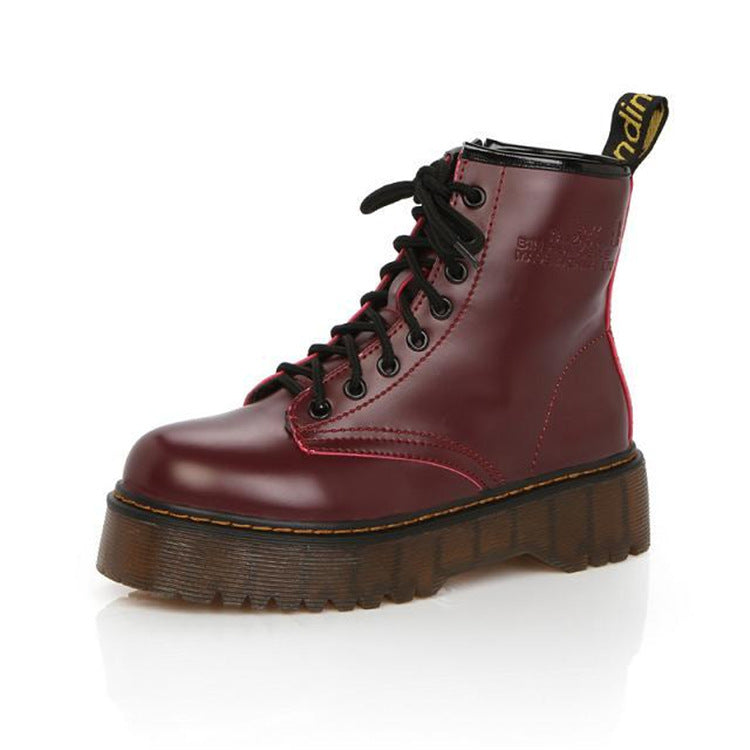 Chunky Combat Boots with Platform Sole