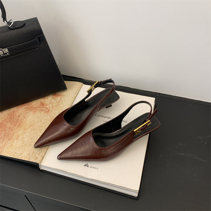 Elegant Slingback Pointed-Toe Heels