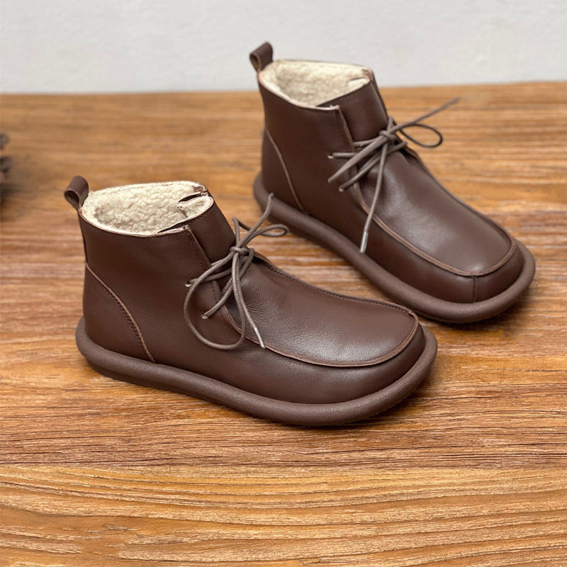 Women's Casual Lace-Up Ankle Boots