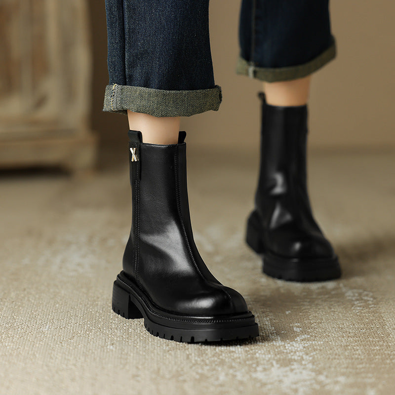 Chunky Chelsea Boots β Black & Brown