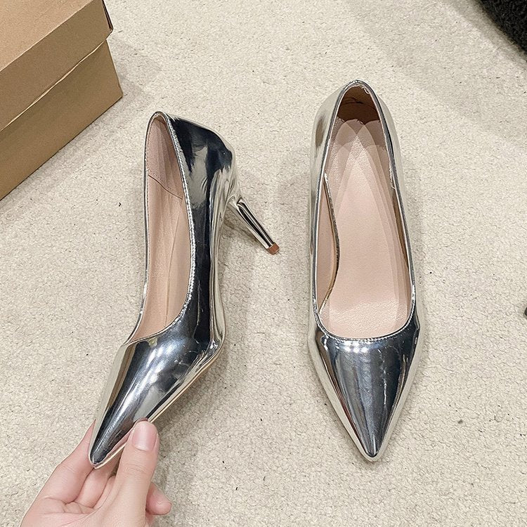 Metallic Mirror-Finish Stilettos