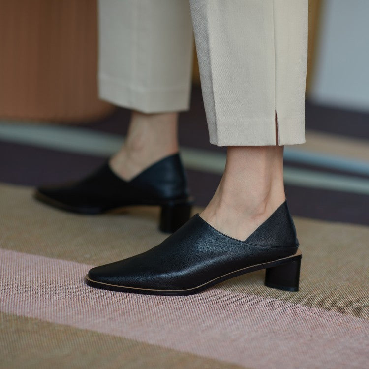 Minimalist Genuine Leather Slip-On Loafers