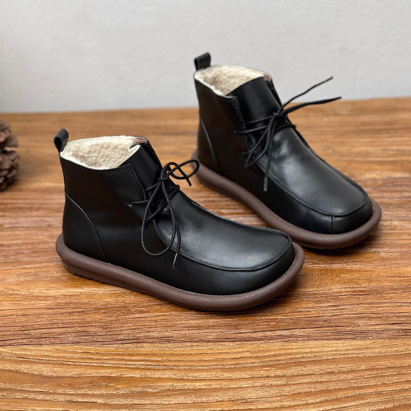 Women's Casual Lace-Up Ankle Boots