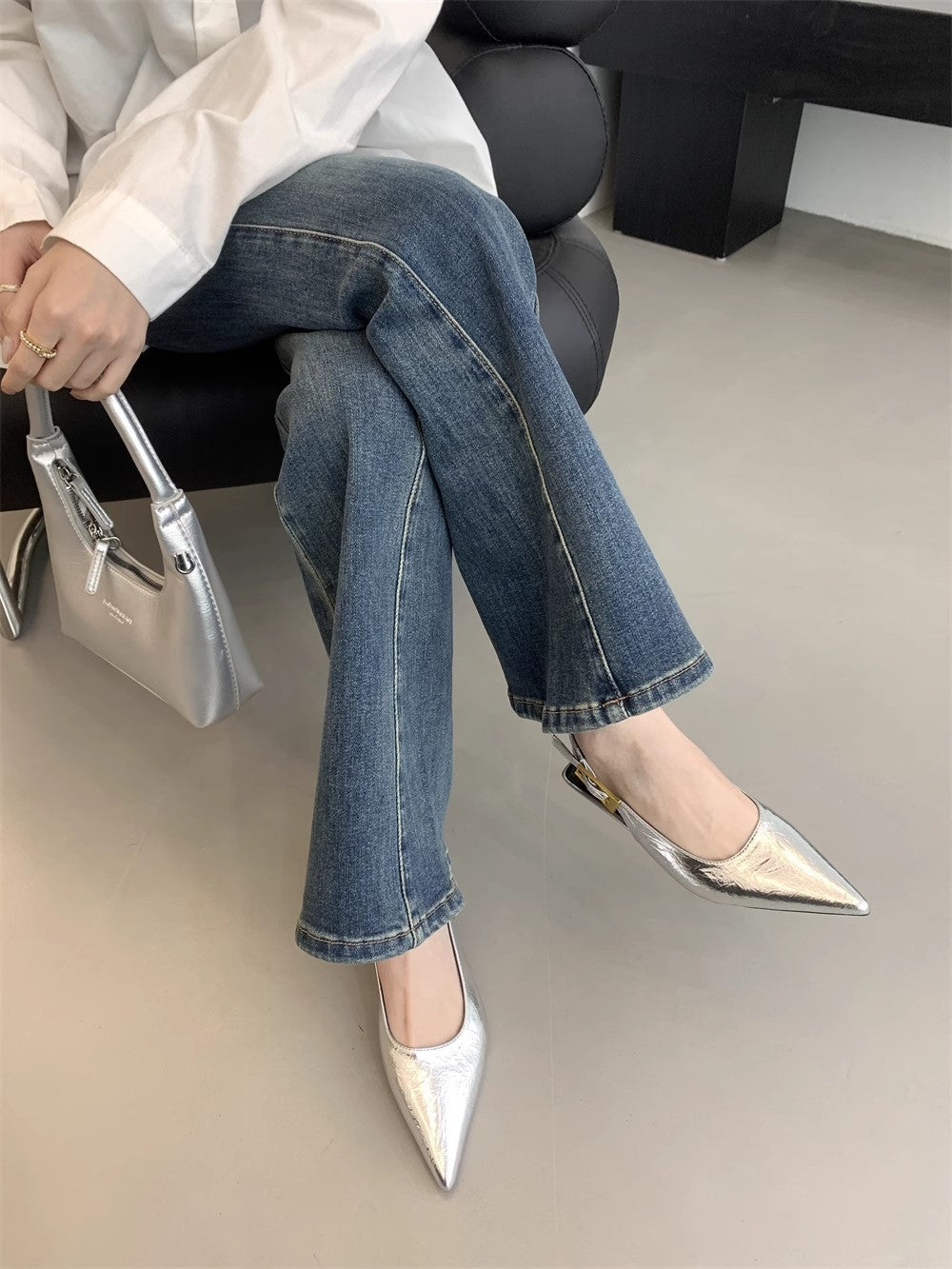 Elegant Slingback Pointed-Toe Heels