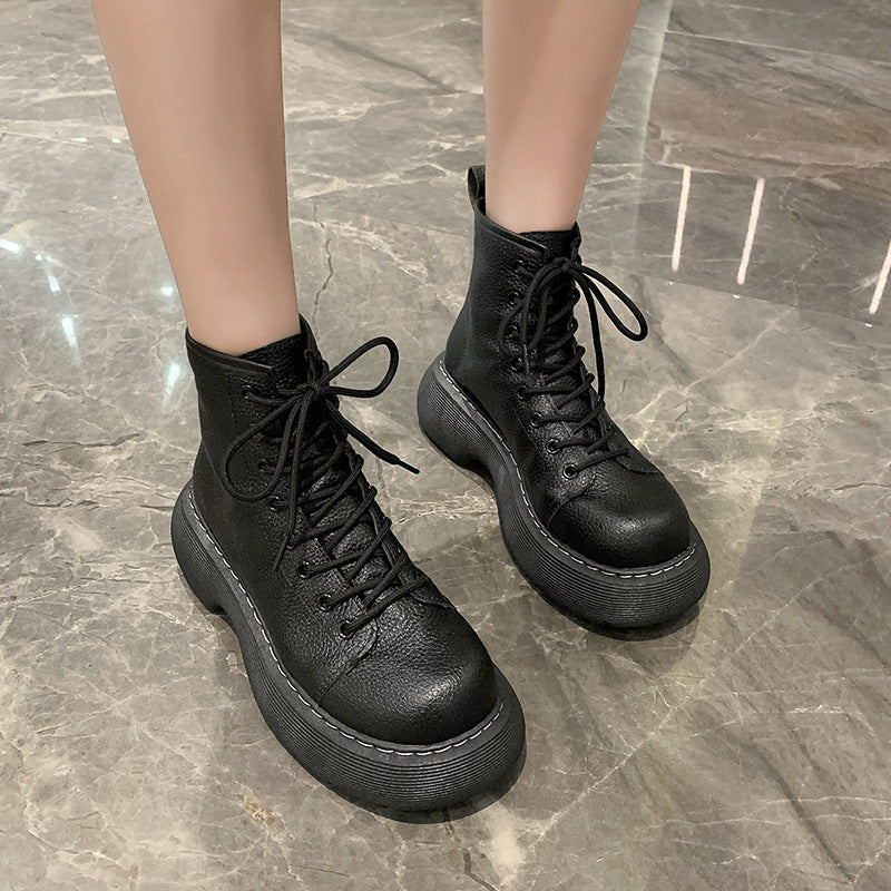 Chunky Lace-Up Platform Boots