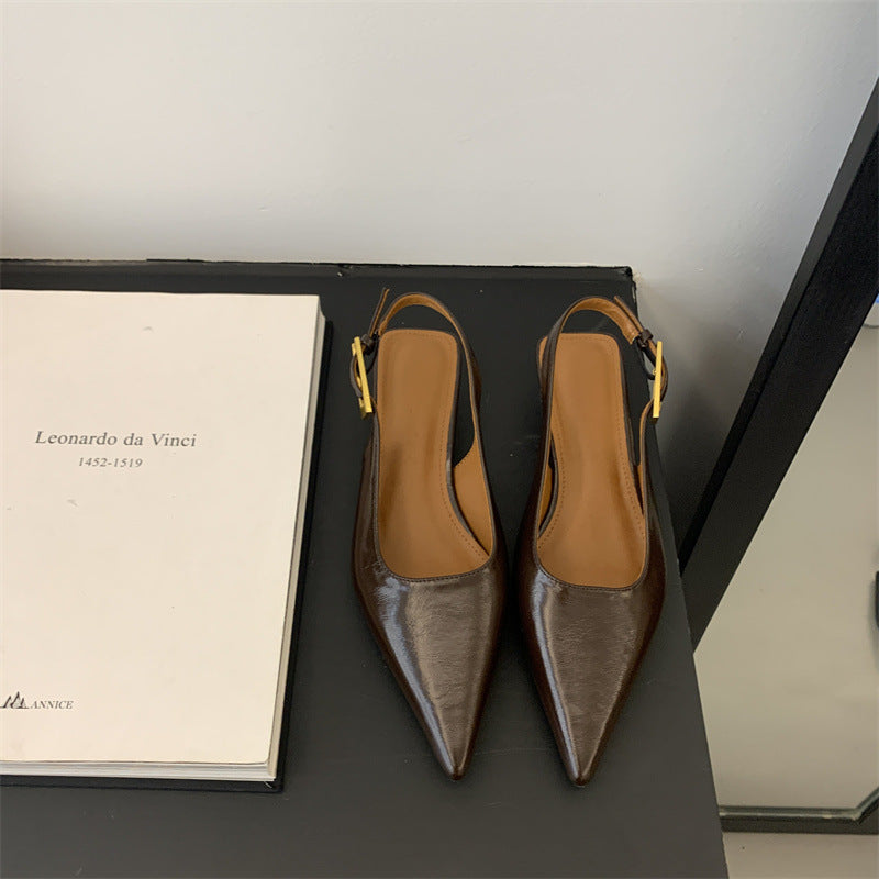 Elegant Slingback Pointed-Toe Heels