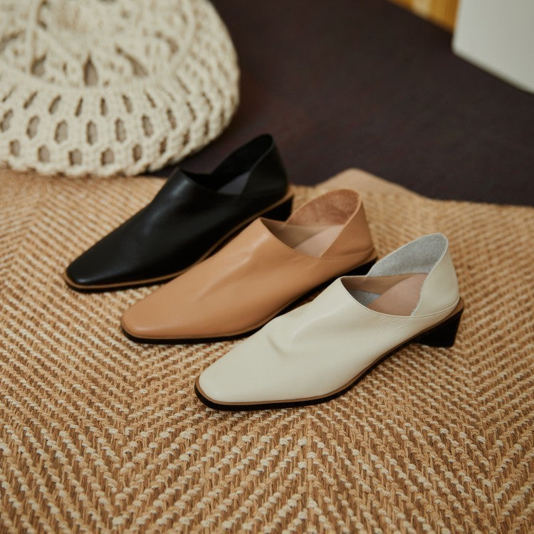 Minimalist Genuine Leather Slip-On Loafers