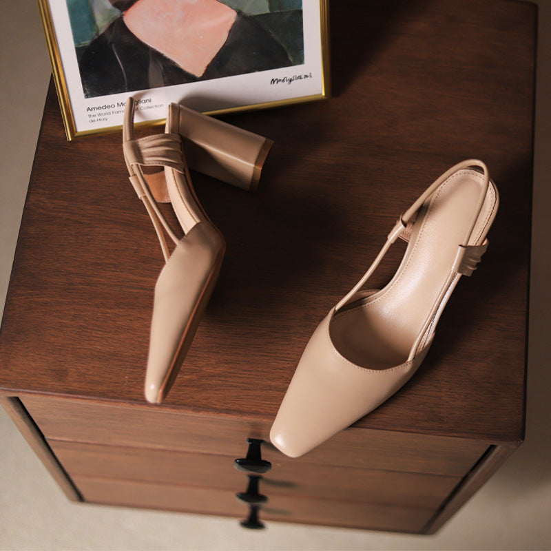 Block-Heel Slingback Pumps