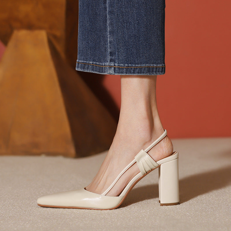 Block-Heel Slingback Pumps