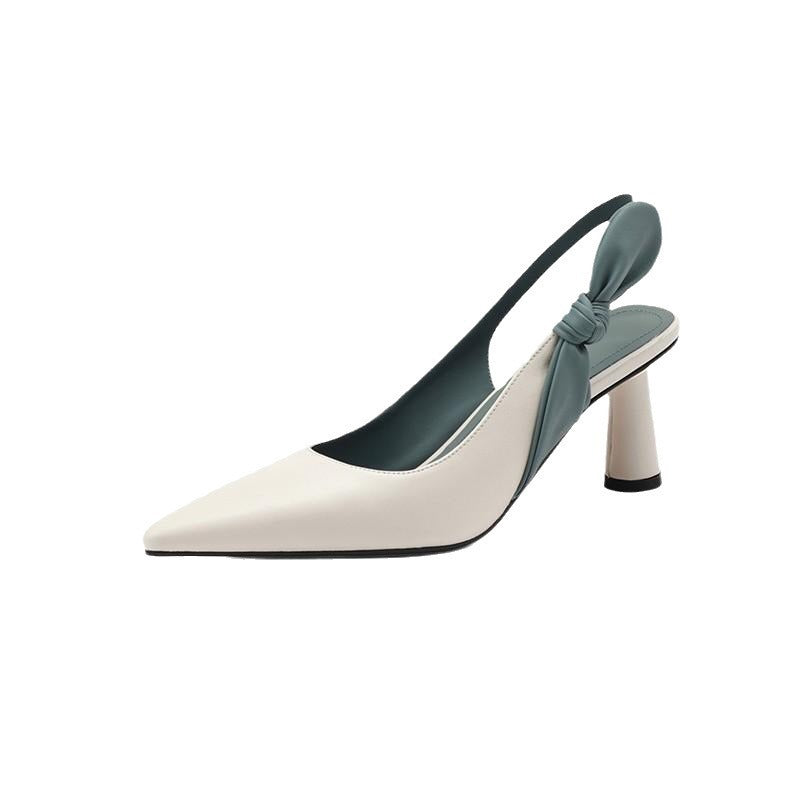 Bow-Detail Sculptural Heel Pumps