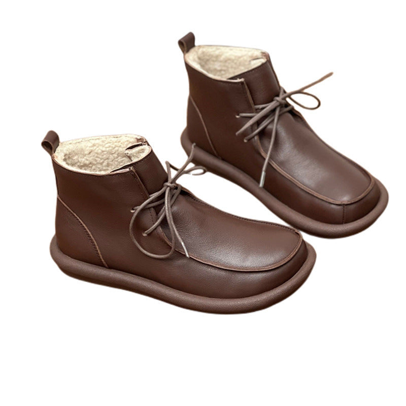 Women's Casual Lace-Up Ankle Boots