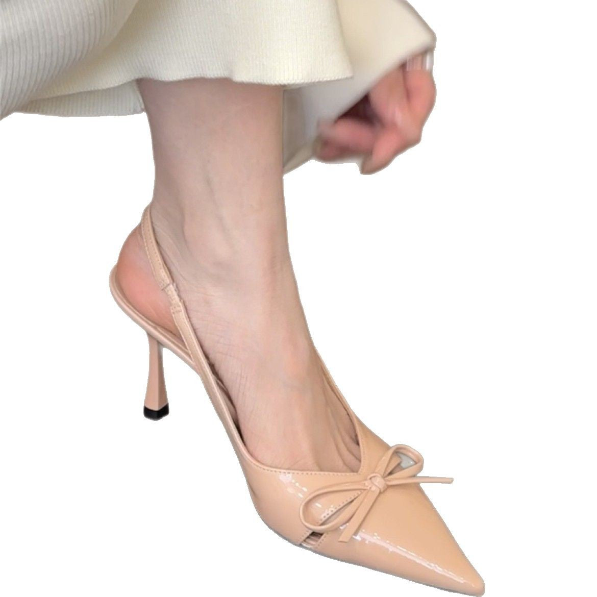 Bow-Detail Slingback Heels