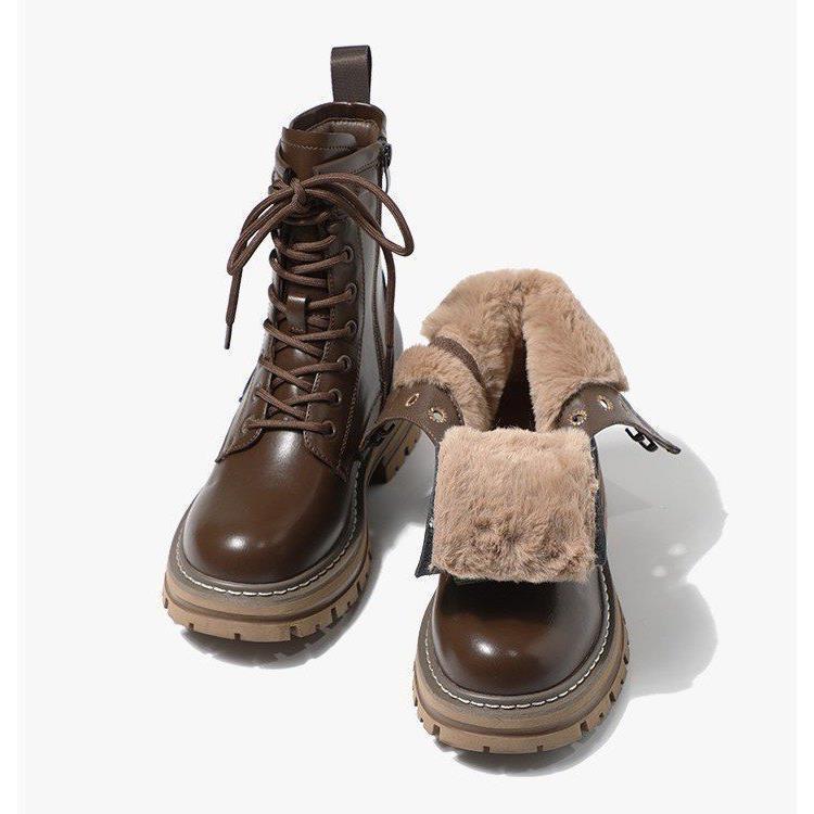 Chunky Combat Boots – Black & Brown