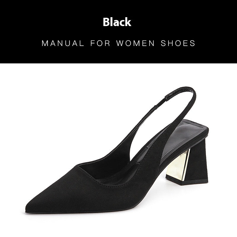 Slingback Block Heel Pumps