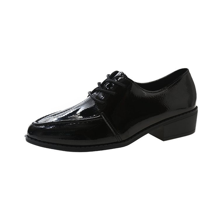 Pointed Lace-Up Oxford Shoes β Black Editions