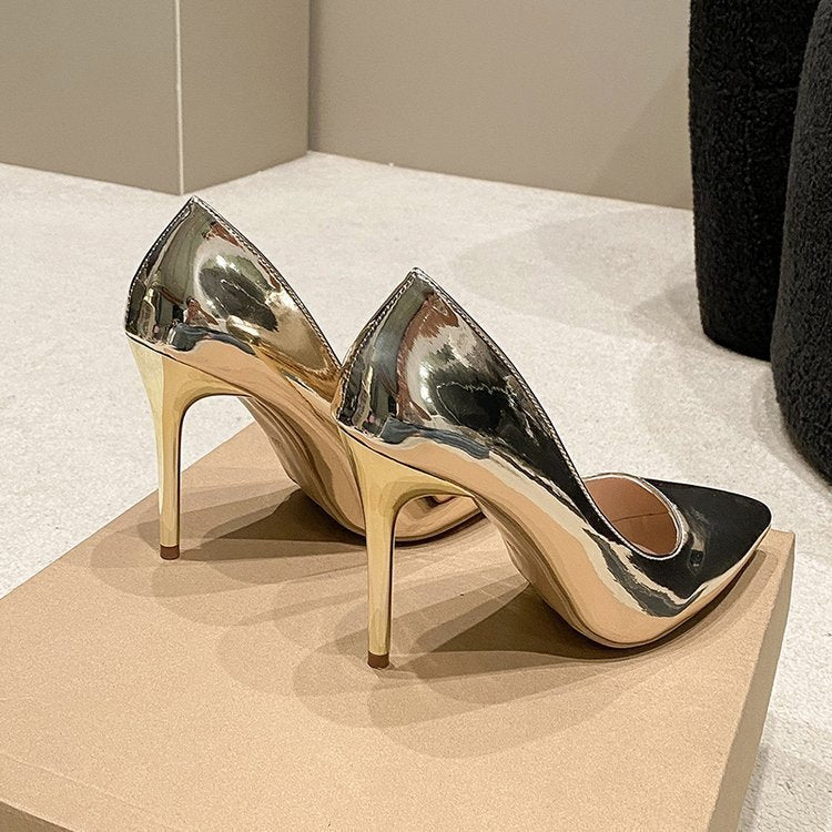Metallic Mirror-Finish Stilettos