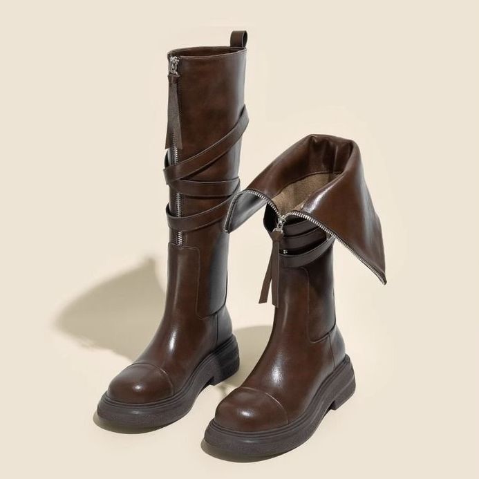 Women's Knee-High Zipper Boots