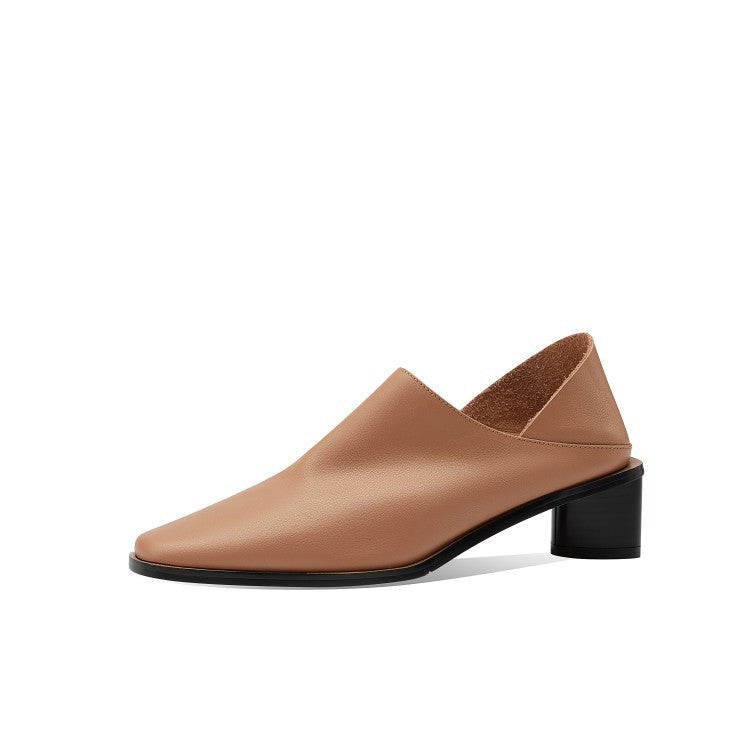 Minimalist Genuine Leather Slip-On Loafers