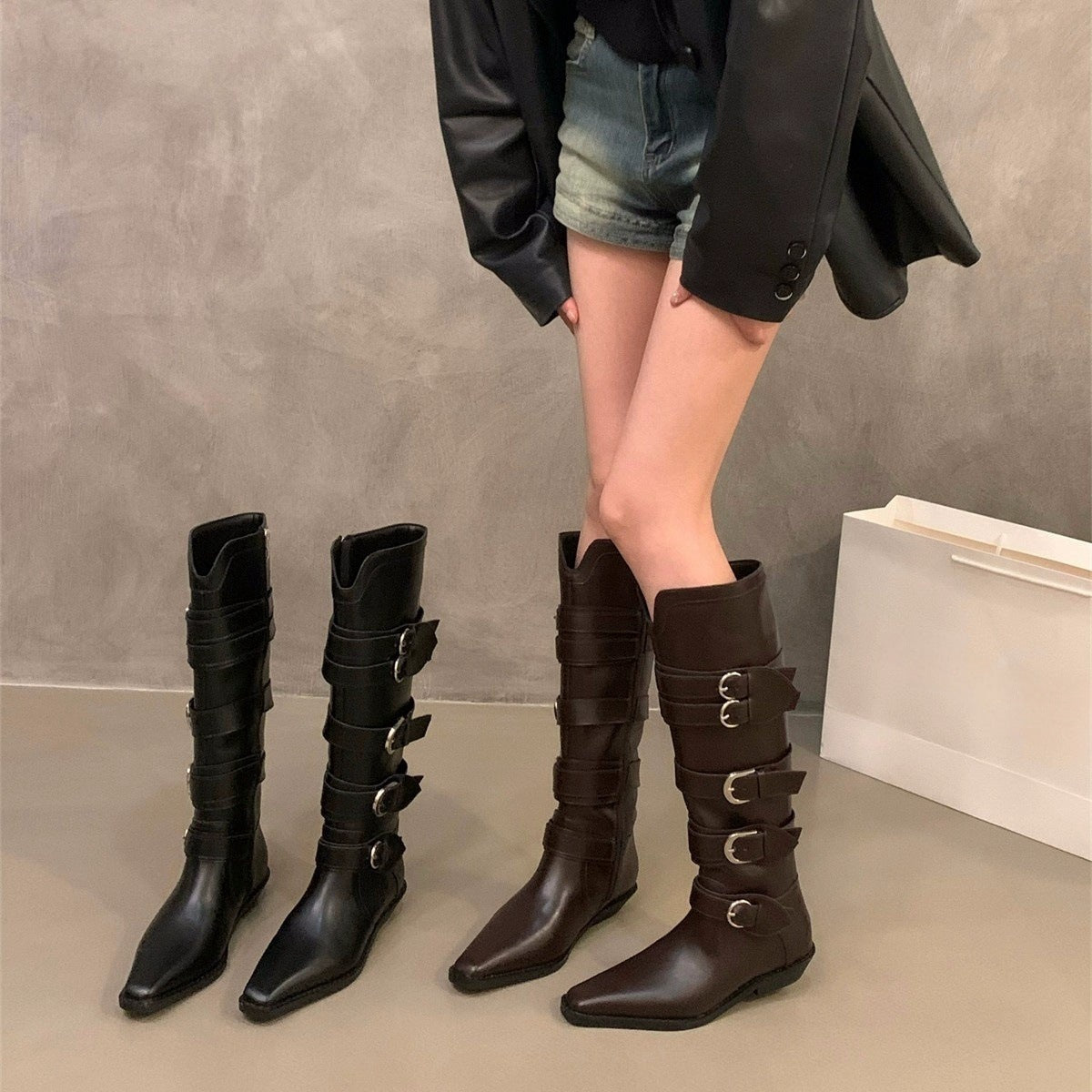 Rebel Rider Buckle Boots