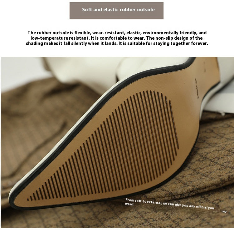 High Stiletto Pointed-Toe Boots British Style