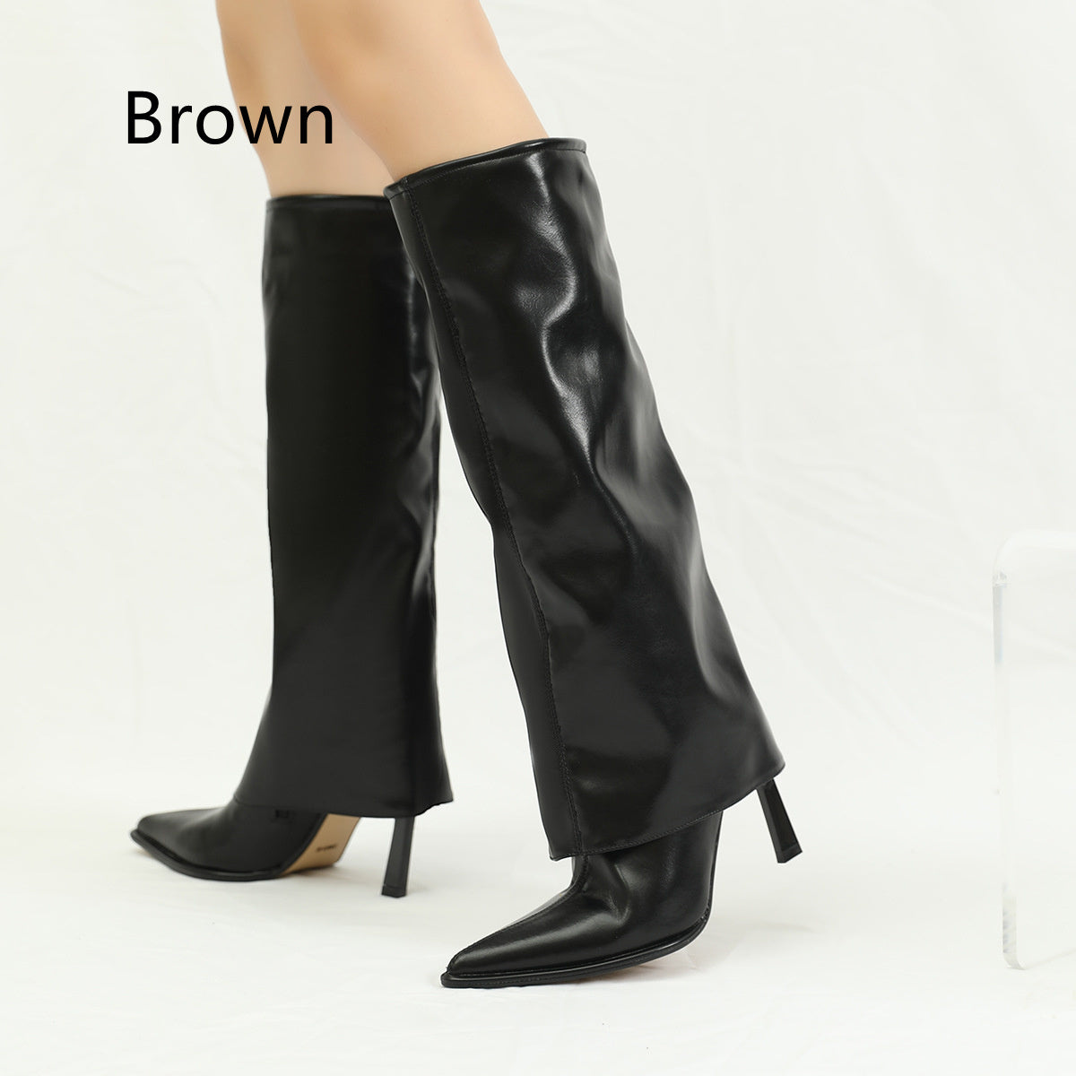 High Stiletto Pointed-Toe Boots British Style