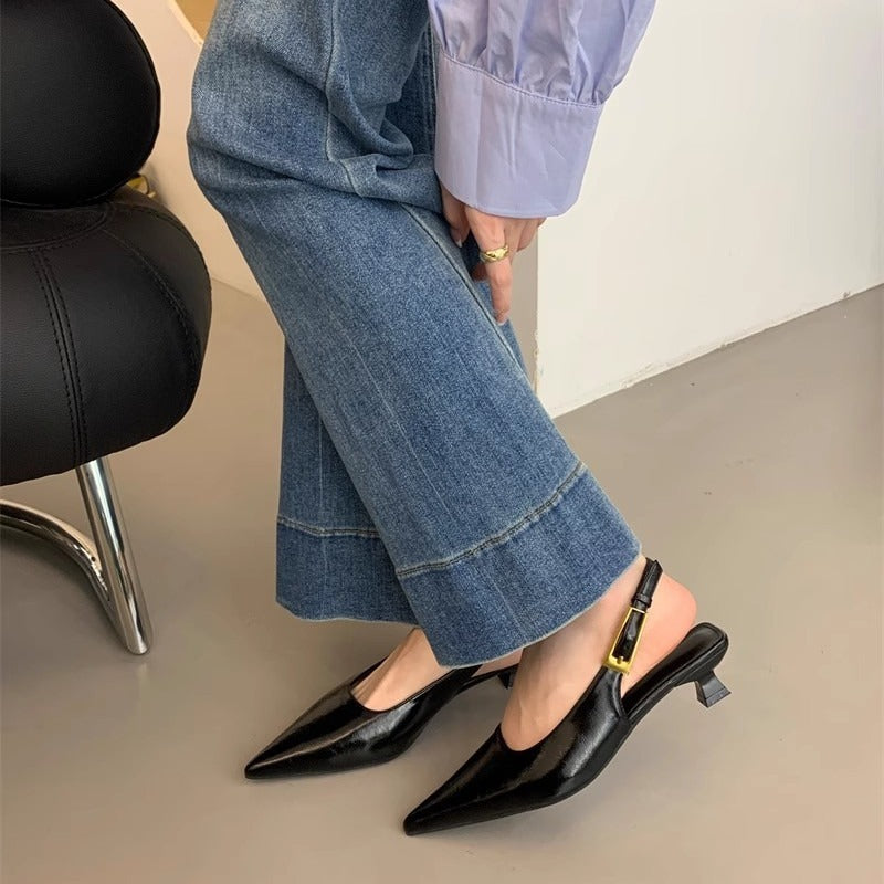Elegant Slingback Pointed-Toe Heels