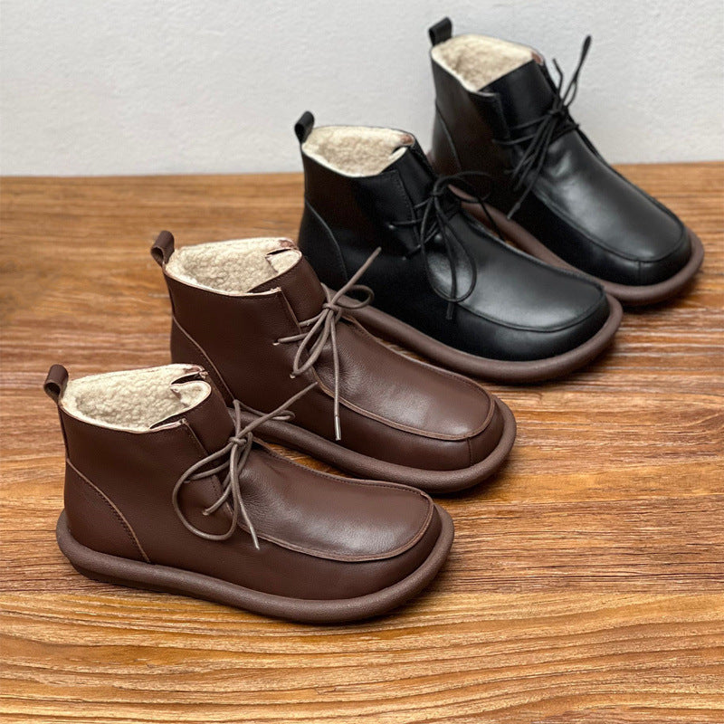 Women's Casual Lace-Up Ankle Boots