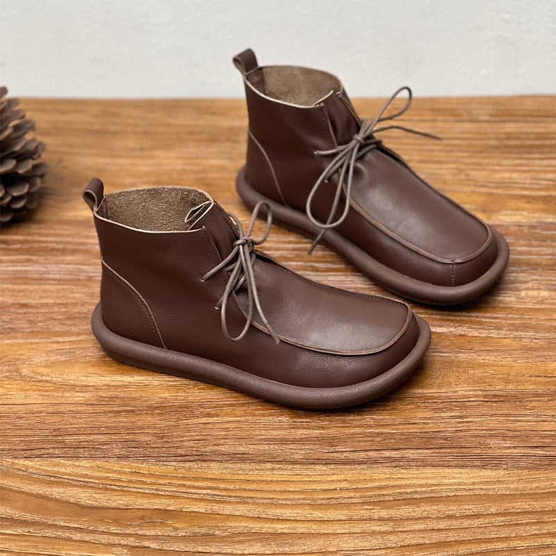 Women's Casual Lace-Up Ankle Boots