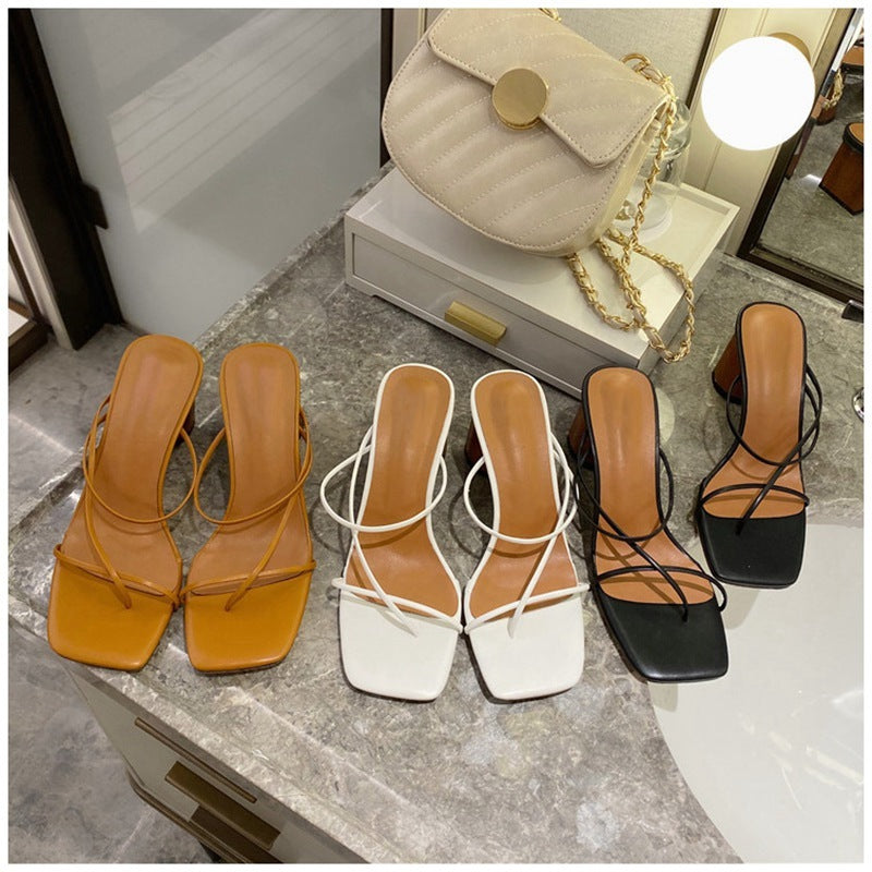 Minimalist Strappy High Heeled Sandals