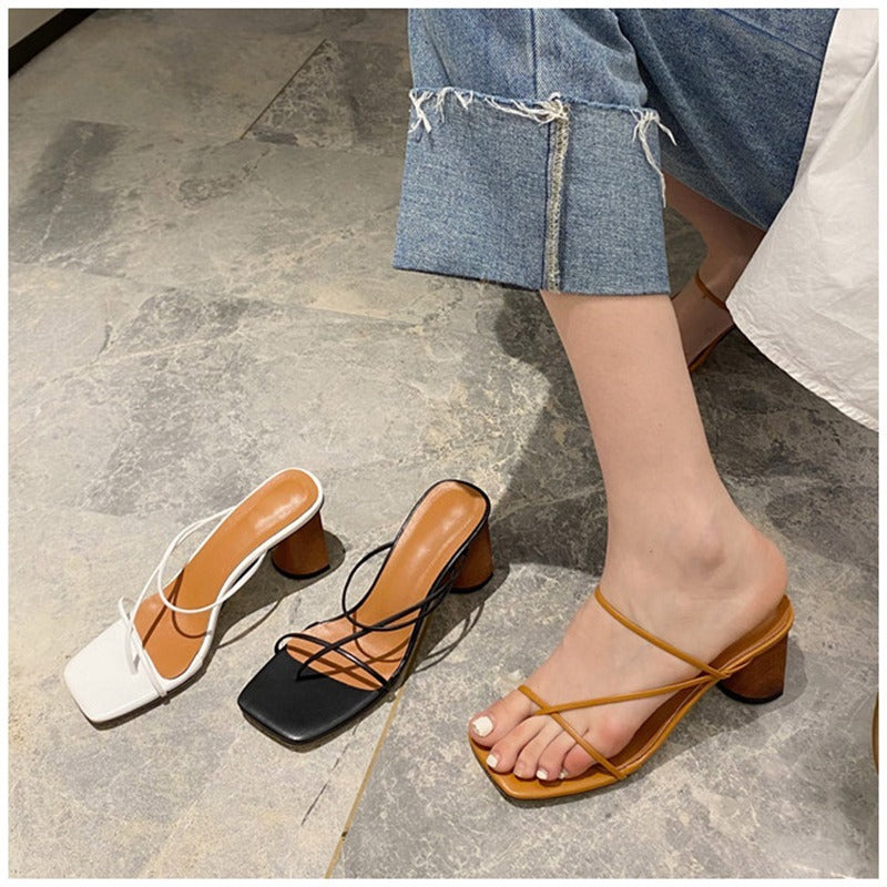 Minimalist Strappy High Heeled Sandals