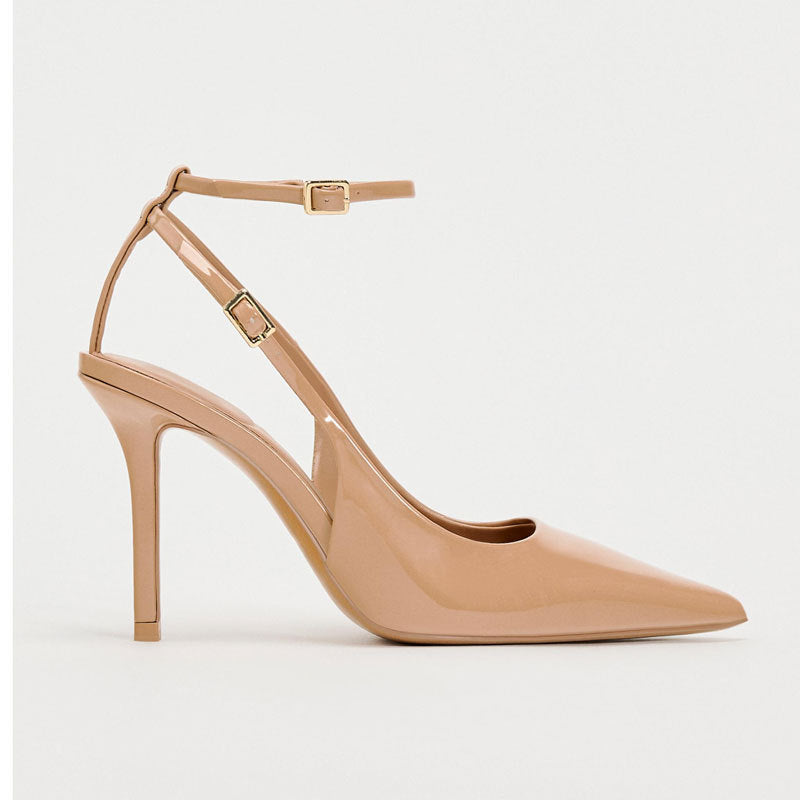 Textured Slingback Stiletto Heels