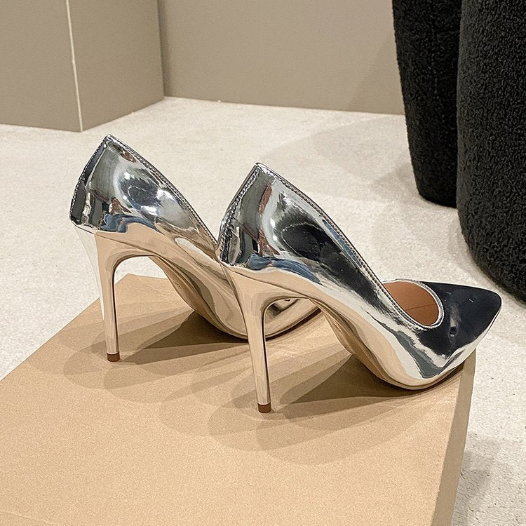 Metallic Mirror-Finish Stilettos