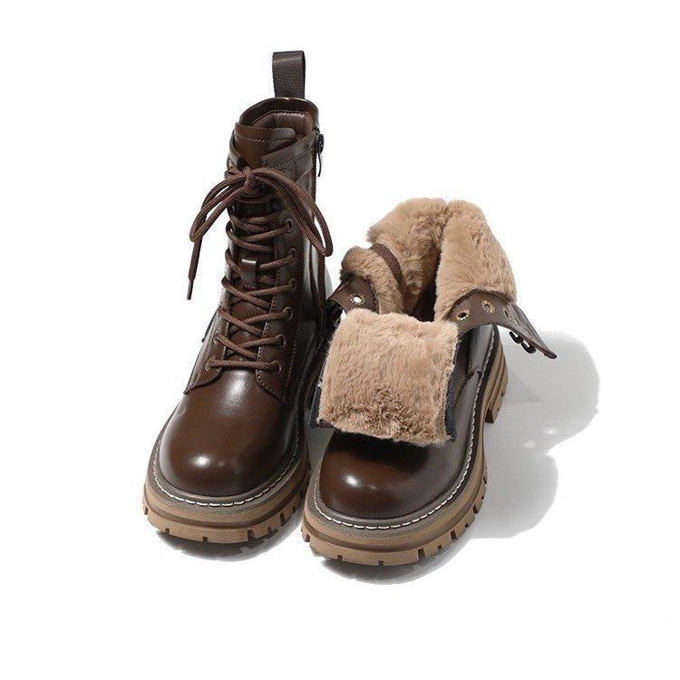 Chunky Combat Boots – Black & Brown