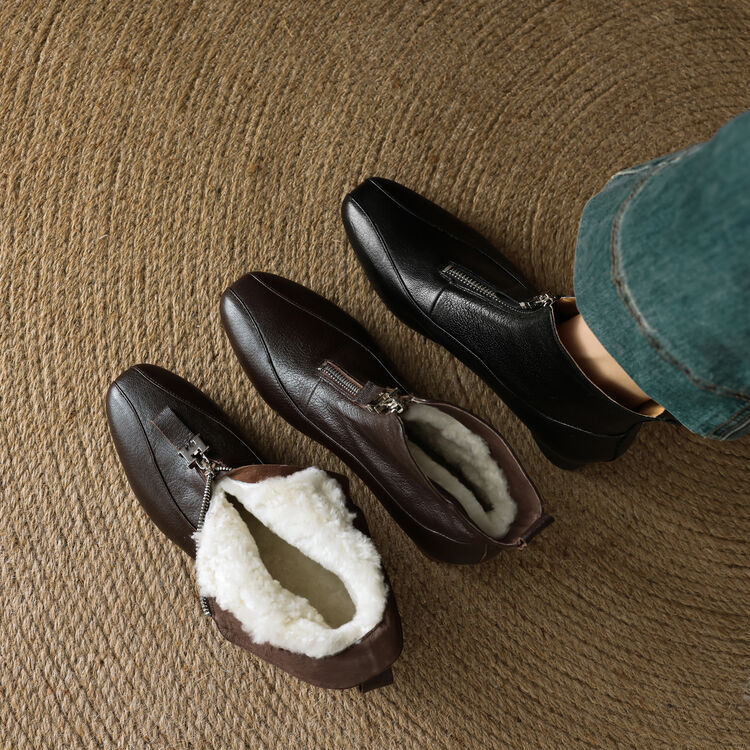 Women's Wool-Lined Sheepskin Ankle Boots