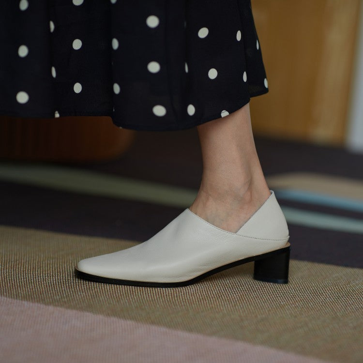 Minimalist Genuine Leather Slip-On Loafers