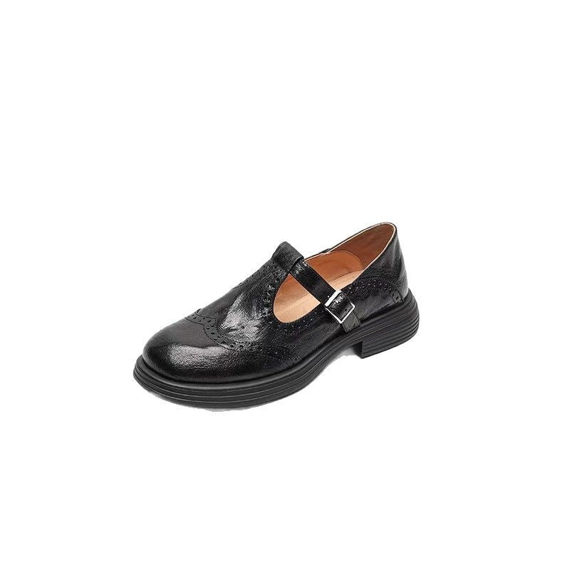 Vintage T-Bar Brogue Flats