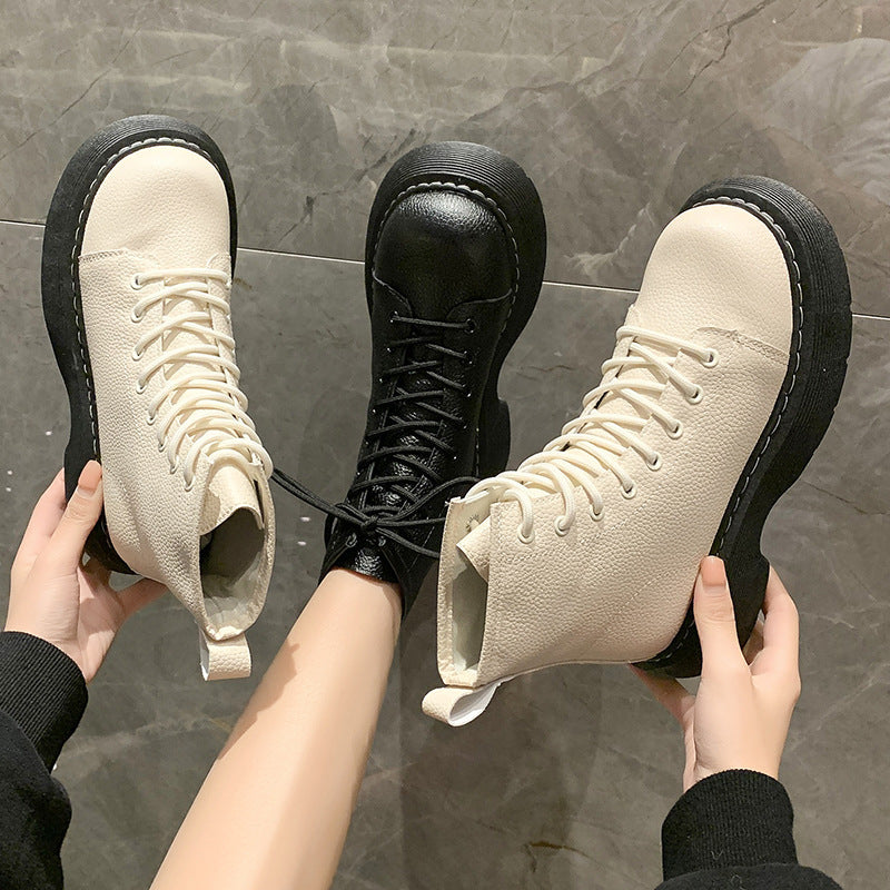 Chunky Lace-Up Platform Boots
