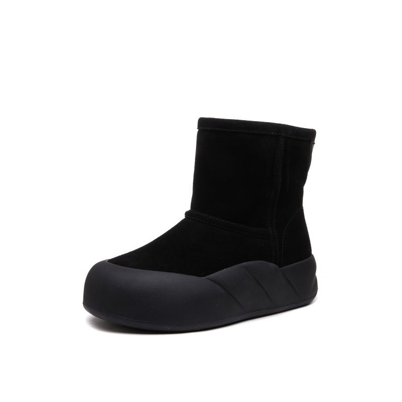 Cozy Winter Boots – Black & Khaki