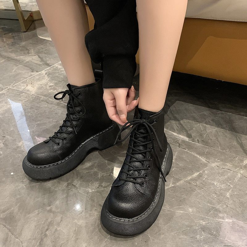Chunky Lace-Up Platform Boots