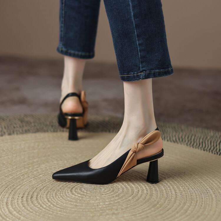 Bow-Detail Sculptural Heel Pumps