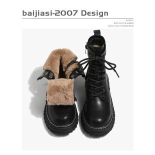Chunky Combat Boots – Black & Brown